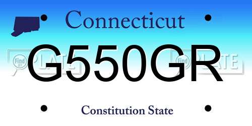 G550GR Connecticut License Plate