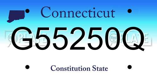 G55250Q Connecticut License Plate