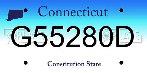 G55280D Connecticut License Plate