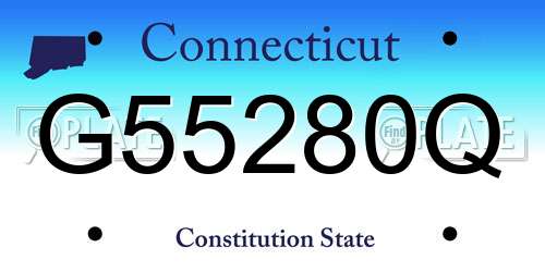 G55280Q Connecticut License Plate