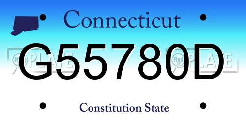 G55780D Connecticut License Plate