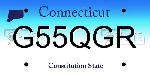 G55QGR Connecticut License Plate