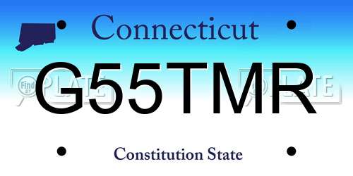 G55TMR Connecticut License Plate