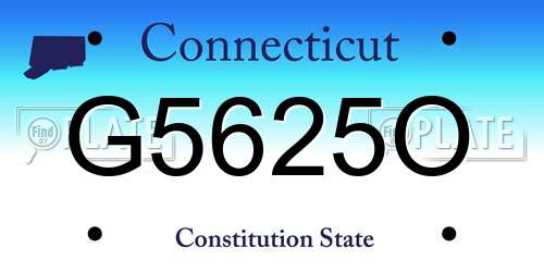 G5625O Connecticut License Plate