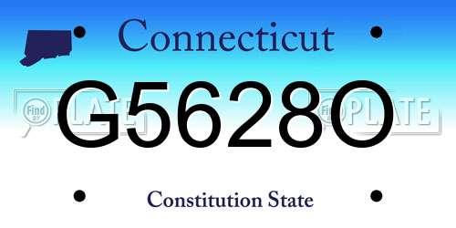 G5628O Connecticut License Plate
