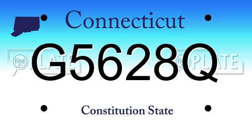 G5628Q Connecticut License Plate