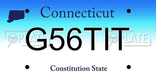 G56TIT Connecticut License Plate