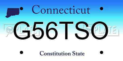 G56TSO Connecticut License Plate