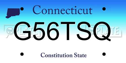 G56TSQ Connecticut License Plate
