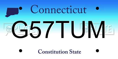 G57TUM Connecticut License Plate