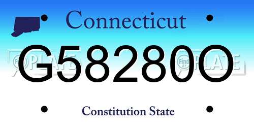 G58280O Connecticut License Plate