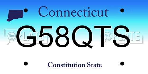 G58QTS Connecticut License Plate