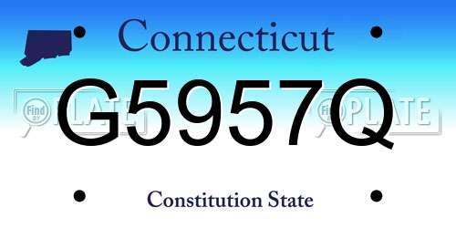 G5957Q Connecticut License Plate