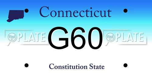 G60 Connecticut License Plate