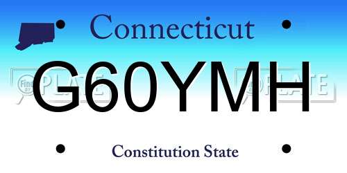 G60YMH Connecticut License Plate