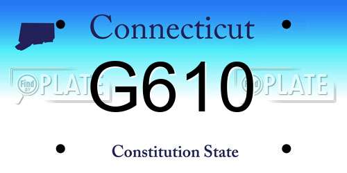 G610 Connecticut License Plate