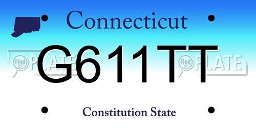 G611TT Connecticut License Plate