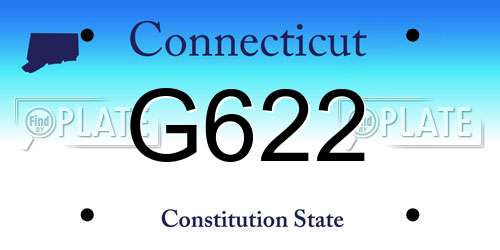 G622 Connecticut License Plate