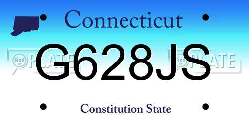 G628JS Connecticut License Plate