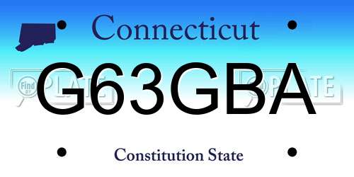 G63GBA Connecticut License Plate