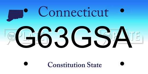 G63GSA Connecticut License Plate