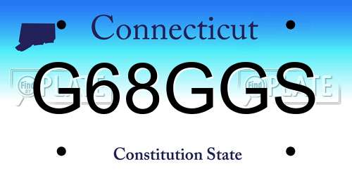 G68GGS Connecticut License Plate