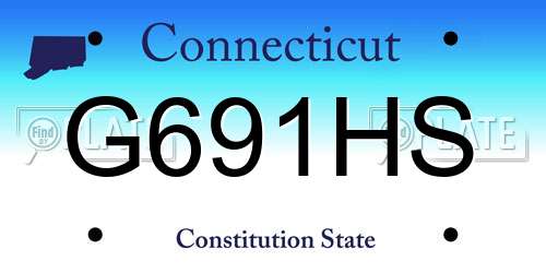 G691HS Connecticut License Plate