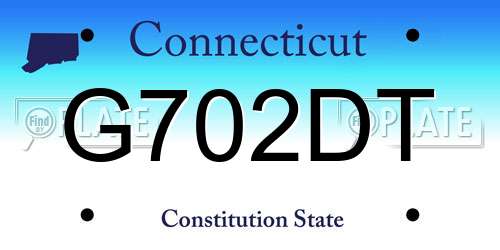 G702DT Connecticut License Plate