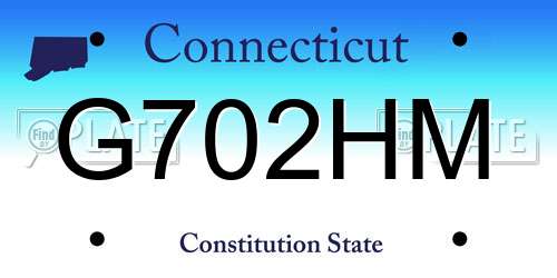 G702HM Connecticut License Plate