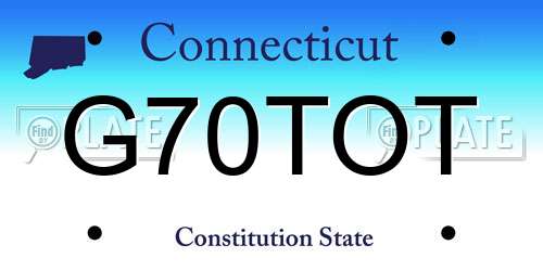 G70TOT Connecticut License Plate