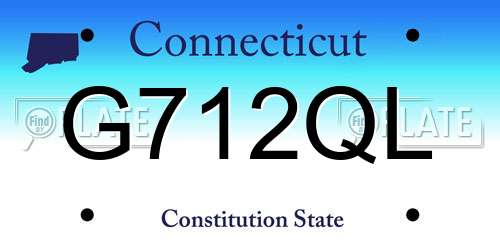G712QL Connecticut License Plate