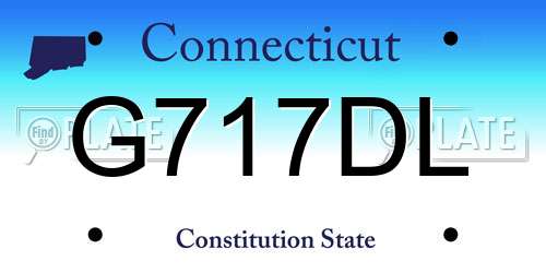 G717DL Connecticut License Plate
