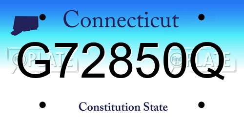 G72850Q Connecticut License Plate