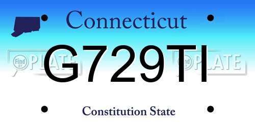 G729TI Connecticut License Plate
