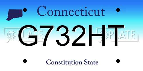 G732HT Connecticut License Plate