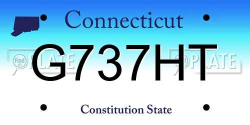 G737HT Connecticut License Plate
