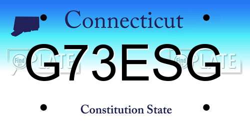 G73ESG Connecticut License Plate