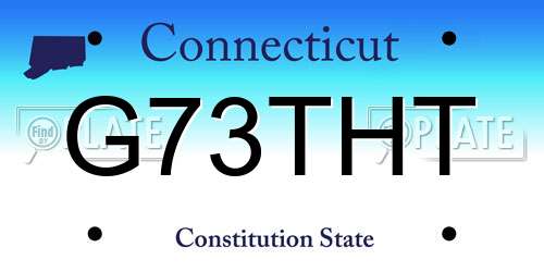 G73THT Connecticut License Plate