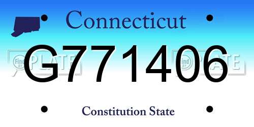G771406 Connecticut License Plate
