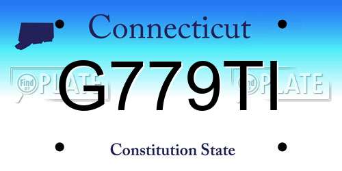 G779TI Connecticut License Plate