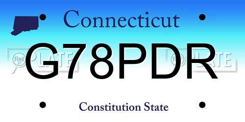 G78PDR Connecticut License Plate