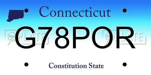 G78POR Connecticut License Plate