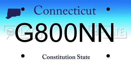 G800NN Connecticut License Plate