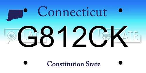 G812CK Connecticut License Plate