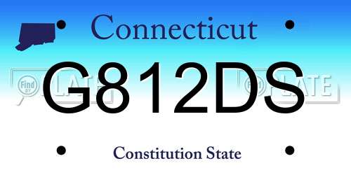 G812DS Connecticut License Plate