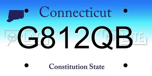G812QB Connecticut License Plate