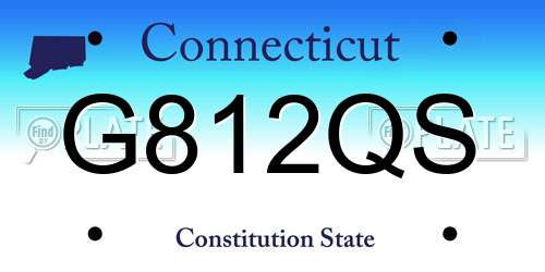 G812QS Connecticut License Plate