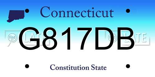 G817DB Connecticut License Plate