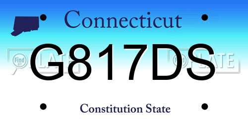 G817DS Connecticut License Plate