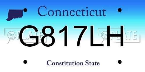 G817LH Connecticut License Plate